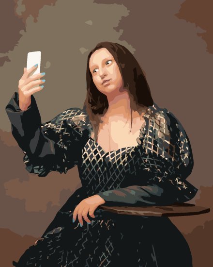 ZUTY Malování podle čísel - MONA LISA SELFIE