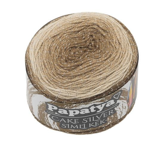 Bellatex Příze PAPATYA CAKE SILVER - 150g / 540 m - hnědá, béžová