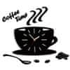 Saténové nástěnné hodiny Coffee Time Cup