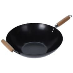 Excellent Houseware Kantonská čínská ocelová pánev Wok 35 cm