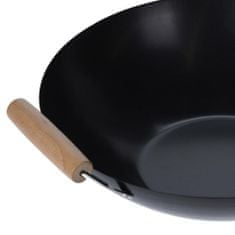 Excellent Houseware Kantonská čínská ocelová pánev Wok 35 cm