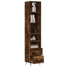 Greatstore Skříň highboard kouřový dub 34,5 x 34 x 180 cm kompozitní dřevo