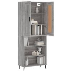 Greatstore Skříň highboard šedá sonoma 69,5 x 34 x 180 cm kompozitní dřevo