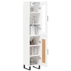 Greatstore Skříň highboard bílá 34,5 x 34 x 180 cm kompozitní dřevo