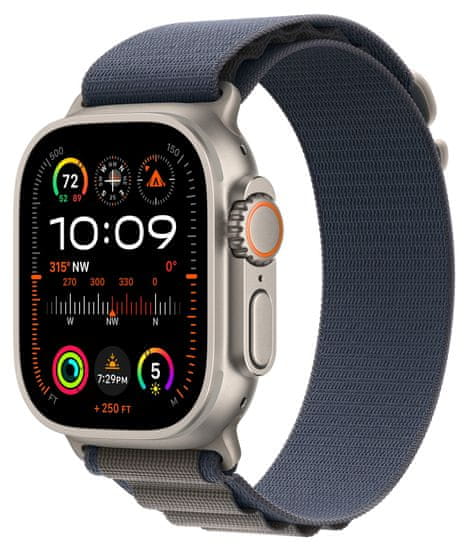 Apple Watch Ultra 2, Alpine Loop, Blue, Large (MREQ3CS/A)