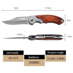 IZMAEL Outdoorový vyskakovací nůž Marsel-Hnědá KP27907
