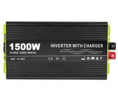 KOSUNPOWER UPS záložní zdroj s externí baterií 1500W, baterie 12V / AC230V čistý sinus