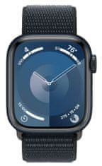 Apple Watch Series 9, 41mm, Midnight, Midnight Sport Loop (MR8Y3QC/A) - rozbaleno