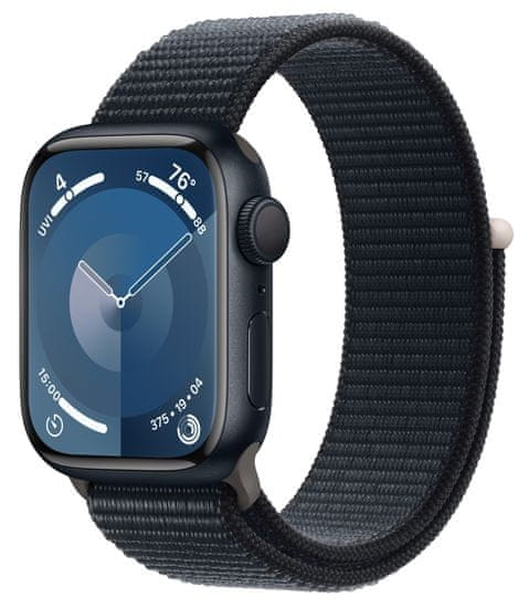 Apple Watch Series 9, 45mm, Midnight, Midnight Sport Loop (MR9C3QC/A)