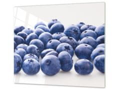 Glasdekor Ochranná deska čerstvé ovoce borůvky - Ochranná deska: 50x70cm, Lepení na zeď: S lepením na zeď