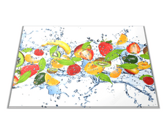 Glasdekor Skleněné prkénko mix čerstvého ovoce - Prkénko: 40x30cm