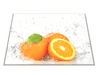 Glasdekor Skleněné prkénko pomeranče ve vodě - Prkénko: 30x20cm