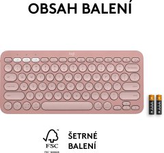 Logitech Pebble Keyboard 2 K380s, rose (920-011853)