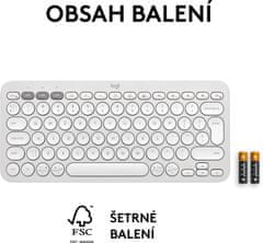 Logitech Pebble Keyboard 2 K380s, bílá (920-011852)