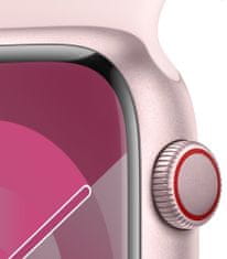 Apple Watch Series 9, Cellular, 45mm, Pink, Light Pink Sport Band - S/M (MRMK3QC/A)