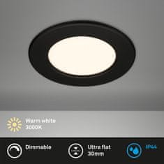 BRILONER BRILONER LED vestavné svítidlo, 11,5 cm, 6W, 600lm, černá BRI 7049015