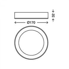BRILONER BRILONER LED stropní svítidlo, pr. 17 cm, 12 W, bílé, 4000 K BRI 7122-416