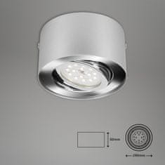 BRILONER BRILONER LED přisazené svítidlo, pr. 9 cm, 5 W, stříbrná BRI 7121-014