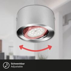 BRILONER BRILONER LED přisazené svítidlo, pr. 9 cm, 5 W, stříbrná BRI 7121-014