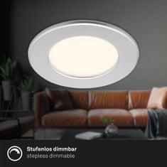 BRILONER BRILONER LED vestavné svítidlo, 11,5 cm, 6W, 600lm, matný chrom BRI 7049014