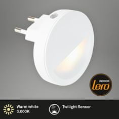 BRILONER BRILONER LED senzor světlo do zásuvky, 6,5 cm, LED modul, 30lm, bílé BRI 2186016