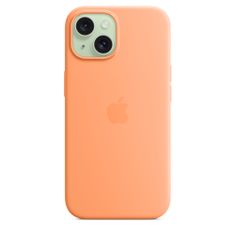 Apple iPhone 15 Silicone Case with MagSafe - Orange Sorbet