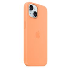 Apple iPhone 15 Silicone Case with MagSafe - Orange Sorbet