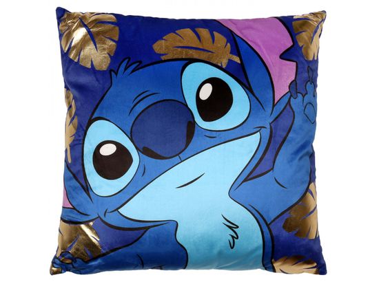 sarcia.eu Stitch DISNEY Námořnicky modrý čtvercový polštář, velký 43x43 OEKO-TEX \