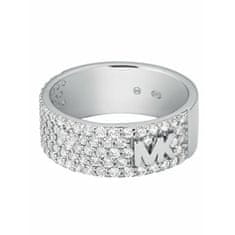 Michael Kors Třpytivý stříbrný prsten se zirkony MKC1555AN040 (Obvod 49 mm)