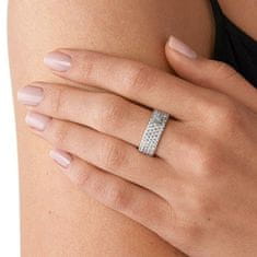 Michael Kors Třpytivý stříbrný prsten se zirkony MKC1555AN710 (Obvod 55 mm)