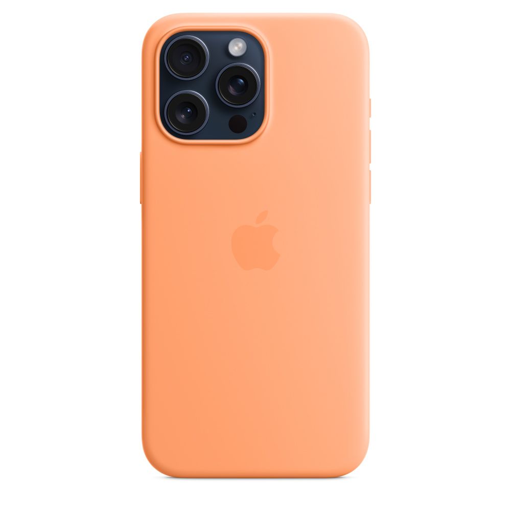 Apple iPhone 15 Pro Max Silicone Case with MagSafe - Orange Sorbet