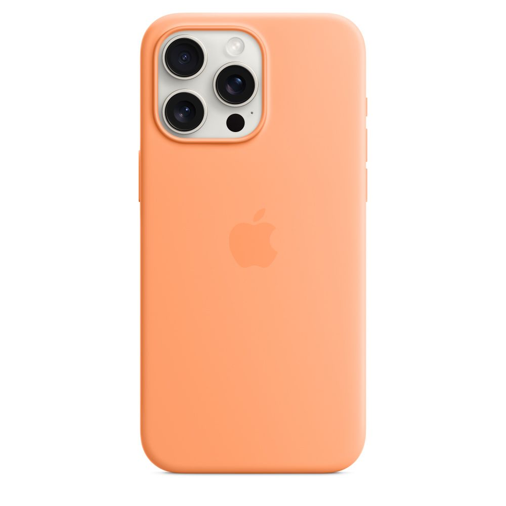 Apple iPhone 15 Pro Max Silicone Case with MagSafe - Orange Sorbet