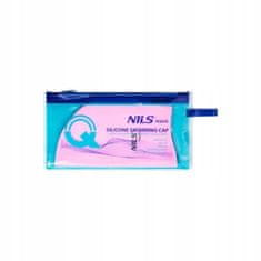 NILS Plavecká čepice silikonová NQC Dots růžová 