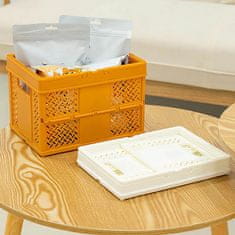 Northix Skládací úložný košík z plastu - oranžová 