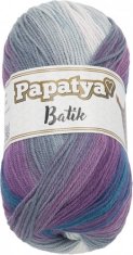 Bellatex Příze PAPATYA BATIK - 100g / 360 m - šedá, bílá, fialová