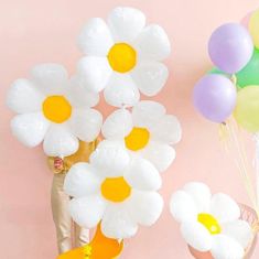 Northix Fóliové balónky ve tvaru květiny - 2 ks 