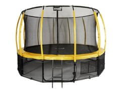 Jumpi 435cm/14FT Maxy Comfort Plus žlutá zahradní trampolína s vnitřní mřížkou