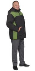 Nadměrky Hela Robert zimní bunda černá se zelenou 4XL