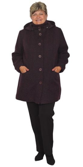 Nadměrky Hela Nora kabát tmavě fialový žíhaný