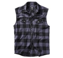 BRANDIT košile Checkshirt sleeveless černo-šedá Velikost: S