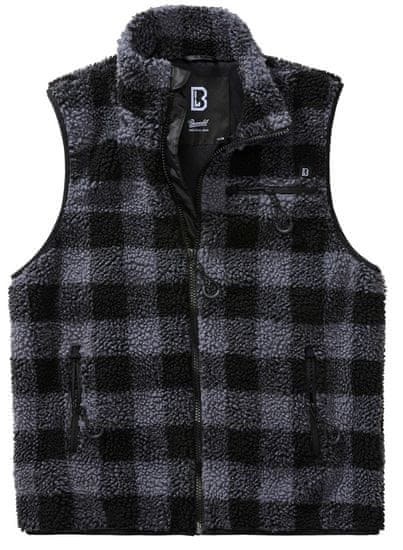 BRANDIT vesta Teddyfleece Vest Men Černo-šedá Velikost: S