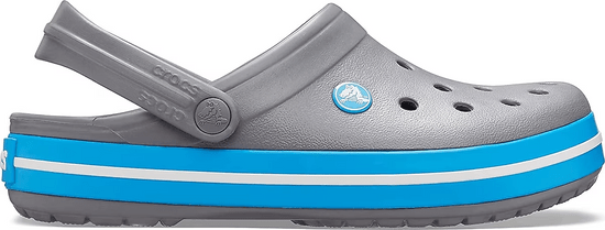 Crocs Crocband Clogs Unisex, 43-44 EU, M10W12, Pantofle, Dřeváky, Charcoal/Ocean, Šedá, 11016-07W