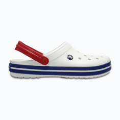 Crocs Crocband Clogs Unisex, 41-42 EU, M8W10, Pantofle, Dřeváky, White/Blue Jean, Bílá, 11016-11I