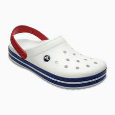 Crocs Crocband Clogs Unisex, 39-40 EU, M7W9, Pantofle, Dřeváky, White/Blue Jean, Bílá, 11016-11I