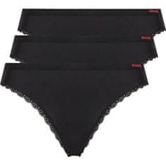 Hugo Boss 3 PACK - dámská tanga HUGO 50492458-002 (Velikost L)