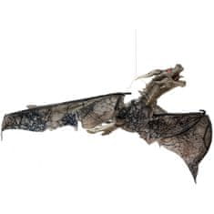 Europalms Halloween létající drak, pohyblivý, hnědý, 120 cm