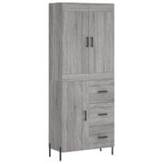 Vidaxl Skříň highboard šedá sonoma 69,5 x 34 x 180 cm kompozitní dřevo