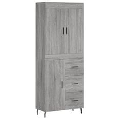 Vidaxl Skříň highboard šedá sonoma 69,5 x 34 x 180 cm kompozitní dřevo