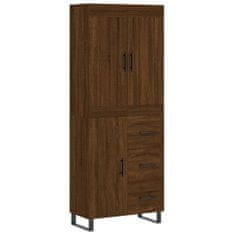 Vidaxl Skříň highboard hnědý dub 69,5 x 34 x 180 cm kompozitní dřevo