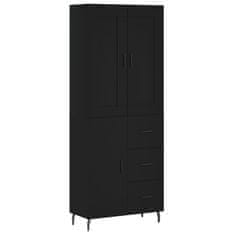 Vidaxl Skříň highboard černá 69,5 x 34 x 180 cm kompozitní dřevo